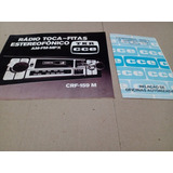  Manual Rádio Toca Fitas Estereofonico Tkr - Cce Crf-159 M
