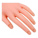 Mão Treino Silicone Flexível Manicure Unha Gel Treinamento