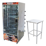 Máquina Assar Frango 55 Frangos Com Mesa Profissional