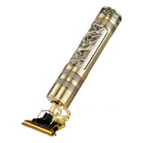 Máquina De Barbear E Cortar Cabelo Profissional Sem Fio Premium Cor Dourado