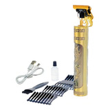 Maquina De Cabelo Sem Fio Risco Desenho Barba Pelo Cor Dourado 110v/220v