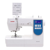 Máquina De Costura Reta Janome Dc6100 Portátil Branca/azul 110v/220v