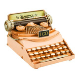Máquina De Escrever Laranja Claro 10.5x17x17cm Estilo Retrô