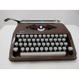 Maquina De Escrever Olivetti Leterra 82 - Cor Marrom