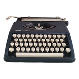 Máquina De Escrever Olivetti Lettera 82 Azul Sem Funcionar 