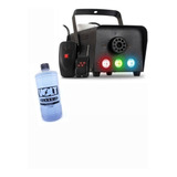 Máquina De Fumaça 600w 3 Led + Fluído 1 Litro