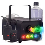 Maquina De Fumaça 600w Real Dmx 4 Leds 2 Controles + Fluido