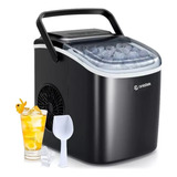 Maquina De Gelo 110v Portatil 15kg Por Dia 2 Tamanhos S E L Cada Ciclo Faz 9 Cubos Produção 6 A 10 Minutos Reservatório 1,3 Litros Limpeza Automática Sensores Inteligentes Fácil Operação Acompanha Pá