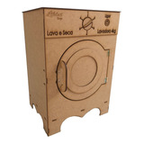 Maquina De Lavar Roupa Infantil Brinquedo Mdf Desmontado Cru