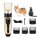 Máquina De Tosa Profissional Recarregável Cães Gatos Pet Cor Dourado 110v/220v
