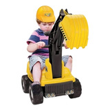 Maquina Trator Escavadeira Infantil Grande Gigante Brinquedo Cor Amarelo