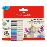 Marcador Multimark 1.0 Faber-castell - 6 Unidades Metal