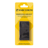 Marco Boni Grampos Para Cabelo N°7 De 20 Unidades Pretas