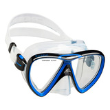 Máscara De Mergulho Cressi Ikarus Pro + Anti Fog Sea Gold Cor Transparente/azul