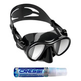 Máscara De Mergulho Cressi Metis Hd + Anti Fog Sea Gold Cor Preto/lente Espelhada