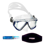 Máscara De Mergulho Cressi Pano 4+anti Fog Sea Gold+strap Cor Transparente/cobalt