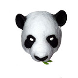 Máscara Halloween Panda Cosplay Luxo Látex Infantil Adulto Cor Branco