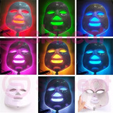Máscara Led 7 Cores Tratamento Facial Fototerapia Pele Nova 110v/220v