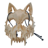 Mascara Lobo Fóssil Cosplay Terror Festa Haloween Dog Cor Marrom