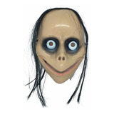 Máscara Momo Boneca Web Do Terror - Halloween E Cosplay Cor Bege