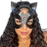 Máscara Mulher Gato Festa Fantasia Baile Halloween Cosplay