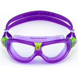 Máscara Natação Seal Kids 2.0 Lente Transparente Aqua Sphere Cor Roxa