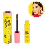 Mascara Para Sobrancelha Em Gel Cor Fixa E Preenche Vizzela Cor 02 Marrom Médio