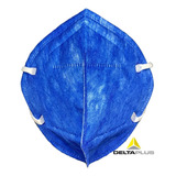 Mascara Pff2 Sem Valvula Respiratória N95 Ca - Kit 100 Und Cor Azul