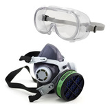 Máscara Proteção Óculos Pesticidas E Venenos Agrotóxicos Epi