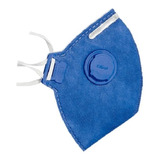 Máscara Respirador Pff2 N95 C/ Válvula Tayco Azul 50 Peças. Cor Azul-turquesa