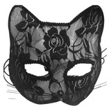 Máscara Sex Sensual Renda Felino Gato Fantasia Mulher