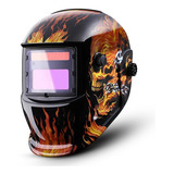 Máscara Solda Elétrica Escurecimento Automático Fogo