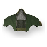 Mascara Tática Camuflada Metal Nylon Proteção Airsoft Cor Verde