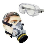 Máscaras Respiratória 1/4 Facial + Filtros Gases + Óculos