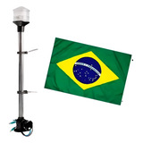 Mastro Articulado Led De Alcançado C/ Estrobo E Bandeira 