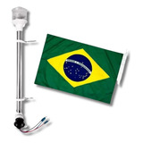 Mastro Luz Circular Estrobo Em Led 12v Branco + Bandeira