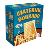 Material Dourado Madeira 74 Peças Jogo Didático Educativo