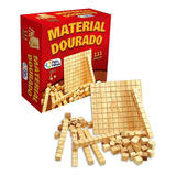 Material Dourado Para Aprender Matematica 111 Peças Madeira
