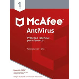 Mcafee Antivirus 1 Dispositivo 1 Ano - Proteção Essencial Pc