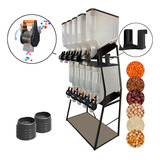 Mec Pet Expositor Dispenser Preto 10 Módulos 35 L Grãos Ração Cereais