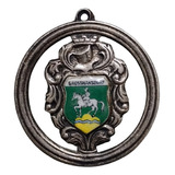 Medalha Antiga Brasão De Grosshansdorf Alemanha Banho Prata