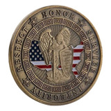 Medalha Moeda Police Blue Line Oração São Miguel Arcanjo