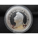 Medalha Onça(31grs) Prata Pura Comemora Coroação D. Pedro I
