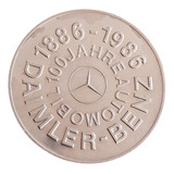 Medalha Prata 1000 Alemanha 100 Anos Mercedes Benz 1886-1986