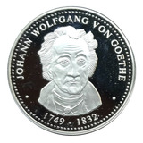 Medalha Prata Alemanha 1995 Poeta Johann Wolfgang Von Goethe