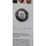 Medalha Willy Brandt Com Selos/encarte. Alemanha. Prata.999