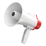 Megafone Portátil Com Amplificador E Bateria Recarregável E Gravador Branco