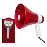 Megafone Portátil Recarregável Com Sirene Musical E Gravador