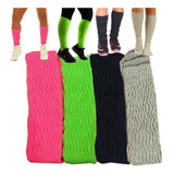 Meia Aeróbica Fitness - 2 Pares Neon + 2 Pares Cores Lisas