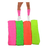 Meia Aeróbica Fitness Academia Cano Alto: Kit 2 Pares Neon